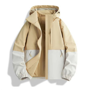 <b>Men's</b> Streetwear Solid <b>3</b>-<b>in</b>-<b>1</b> Softshell <b>Jacket</b> <b>Waterproof</b> Windproof Detachable Liner Hooded Zip up Outdoor Winter Coat - Product Image 1