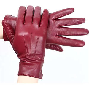 Gants en cuir de haute qualité pour femmes, gants décontractés pour écran tactile, doublure en soie douce pour l'hiver, fabriqués au Pakistan, gants chauds - Product Image 2