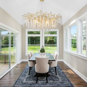 Lampadario a Rami Regolabile di Lusso Dorato con Cristalli K9, Design Moderno e Semplice per Sale da Pranzo e Grandi Ingressi - Product Image 5