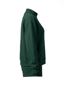 Fabricante OEM de Conjuntos de Sudadera de Dos Piezas de Algodón y Felpa para Mujer, Etiqueta Privada, Corte Holgado, Sudadera Larga con Capucha y Pantalones Cortos - Product Image 2
