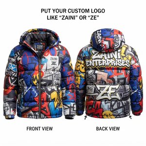 Premium 300 GSM Polyester Puffer Jacket Multicolor Hooded <b>Waterproof</b> Windproof Breathable Unisex <b>Winter</b> <b>Coat</b> - Product Image 1