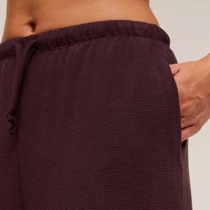 Pantalones Anchos de Hombre Color Morado Oscuro, Cintura Elástica con Cordón, Tejido Casual, Transpirable y Ligero para Primavera - Product Image 5