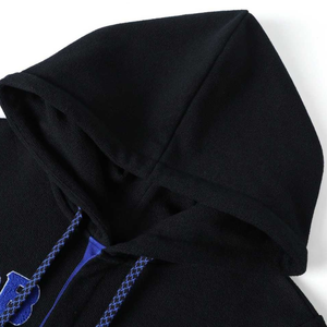 Sudadera con Capucha de Algodón Grueso Unisex de Invierno con Logotipo Personalizado de la Hermandad Griega Zeta Phi Beta 1920 y Puños de Canalé a Rayas - Product Image 4