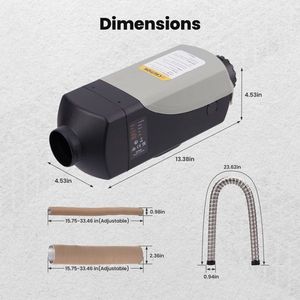 Riscaldatore ad Aria Diesel All-in-One da 2KW con Interruttore LCD per Camion, Auto, Autobus, Furgoni, Rimorchi - Componenti e Sistemi per Camper - Product Image 2