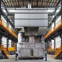 Four à réverbération hydraulique industriel de haute qualité pour la fusion de ferraille de moteur et d'aluminium, 5 tonnes/lot, à chauffage au mazout, précis