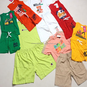 Marca Popular Modelo 01, Conjuntos de Ropa de Verano para Niños y Niñas, Algodón, para Exteriores, Lote de Ropa en Stock, Proveedores, Estilos Variados - Product Image 5