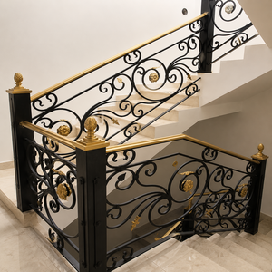Heavy-Duty <b>Iron</b> Stair Railing: Premium Custom Metal Balusters & Handrails Offering Unmatched Security & Sophisticated Style! - Product Image 1