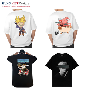 T-shirts pour hommes 300gsm 100% coton personnalisé avec logo imprimé DTG prétraitement T-shirt surdimensionné de haute qualité Boxy Cropped Tee 2025 - Product Image 2