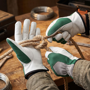 Gants de mécanicien en cuir de chèvre en gros, protection industrielle des mains, doux et confortables, pour activités de plein air - Product Image 6