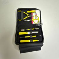 Ensemble de manucure et pédicure professionnel luxueux 8-en-1 en acier inoxydable, 20 pièces, kit de coupe-ongles portable et durable pour femmes, idéal pour les voyages