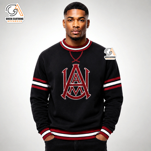 Sudadera Clásica de la Universidad A&M |   Logotipo AAMU, Diseño Sólido para Todas las Temporadas, Tejido Bordado, Antiencogimiento, Sin Forro - Product Image 1