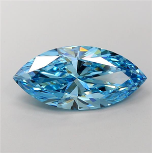Magnifique diamant bleu de 5 carats, taille marquise, rare, de couleur fantaisie, diamant en vrac de forme navette pour un chef-d'œuvre de joaillerie de luxe sur mesure - Product Image 1
