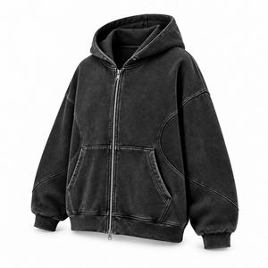 Sweat-shirt à capuche oversize pour homme, 100% coton molletonné, décontracté, avec poche avant, manches classiques, vêtement d'hiver, coupe ample, ODM - Product Image 6