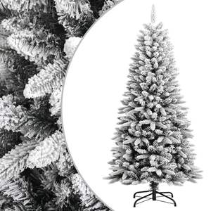 Sapin de Noël artificiel de 47,2 pouces avec neige floquée, en PVC et PE - Product Image 1