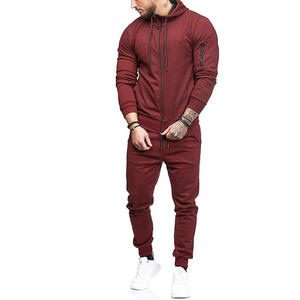 mens black arm zipper detail tracksuit full <b>zip</b> <b>hooded</b> jacket and slim fit cuffed jogger pants set casual activewear sports - Product Image 3