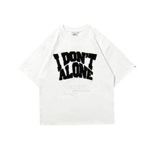 Nouveau T-shirt personnalisé avec logo brodé de haute qualité, effet vieilli, 100% coton, avec patch en chenille pour homme, super vente - Product Image 1