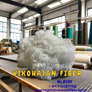 Fibra de Poliéster Virgen Siliconada Blanca 7D HCS para Relleno de Almohadas y Juguetes de Vikohasan Vietnam para Hilado - Product Image 2