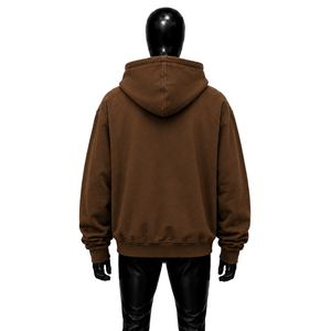 เสื้อฮู้ดดี้สีน้ำตาลพิมพ์ลายคริสเตียนพรีเมียมใหม่ ลายพระเยซูคริสต์และพระแม่มารี ทรงโอเวอร์ไซส์ สไตล์ลำลอง พิมพ์ลายดิจิทัลด้านหน้า ผลิตจากผ้าฝ้าย - Product Image 2