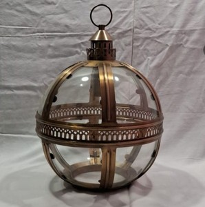 โคมไฟแขวนทรงกลมทันสมัยสำหรับใช้ภายนอกและภายในอาคาร พร้อมกรอบกระจกและโลหะ เหมาะสำหรับบ้าน ร้านอาหาร บาร์ และโรงแรม - Product Image 1