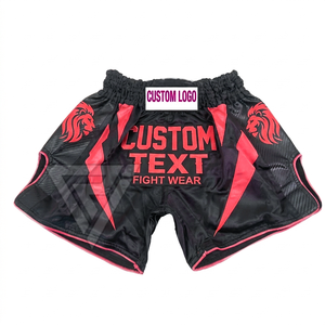 Pantalones Cortos Deportivos Unisex Duraderos, Transpirables y de Secado Rápido para Muay Thai, Sanda, Entrenamiento, con Logotipo Frontal, para Artes Marciales, Boxeo - Product Image 2