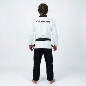 Custom White with Black Lapel Brazilian Jiu Jitsu Gi Shoyorol Batch #94 Bjj Kimono Gi Martial Arts MMA <b>Grappling</b> Uniforms - Product Image 4