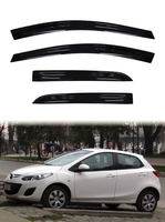 GCS MD525 Mazda Mazda2 2007-2014 4 Parça Oto Kapı Rüzgarlıkları Dayanıklı Akrilik Araba Camı Siperliği Çift Taraflı Yapışkan Bantlı Koruma