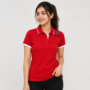 Chemises polo grecques pour femmes, insignes maçonniques héritages |   Polo brodé personnalisé avec logo et lettres grecques pour femmes de sororité - Product Image 1