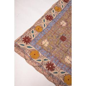 Lavinas Boho Kantha Suzani Embroidered <b>Quilt</b> Handmade Vintage Cotton Floral Eco-Friendly Washable All-Season Bedspread Indian - Product Image 3