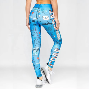 Nouvelle Tendance Leggings de Fitness et Yoga pour Femme Taille Haute, Extensibles dans les Quatre Sens, Anti-UV, par Sublimation - Product Image 3