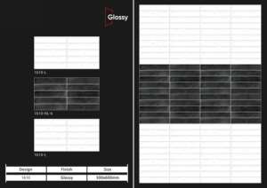 Azulejos Decorativos de Cerámica Brillante para Pared, 300X600MM, Opción de Azulejos para Pared Interior para Baño y Cocina con Atractivo Moderno - Product Image 2