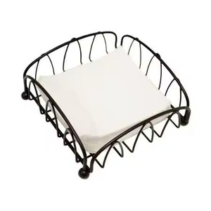 Stylish Modern Indoor Metal Napkin Stand Organizer for Dining Table <b>Kitchen</b> Free Standing Tissue Stand for Home Office - Product Image 1