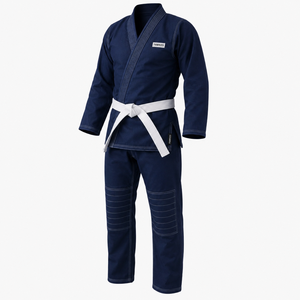 Kimono de karaté bleu Fawkes pour hommes, en coton respirant et durable, vêtements d'arts martiaux pour l'entraînement, prix bas, vente en gros, personnalisation OEM - Product Image 2
