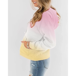 Hot Sale 100% Cotton Women's <b>Lightweight</b> <b>Hoodie</b> Custom Oversized Long Sleeve Breathable Quick Dry - Product Image 3