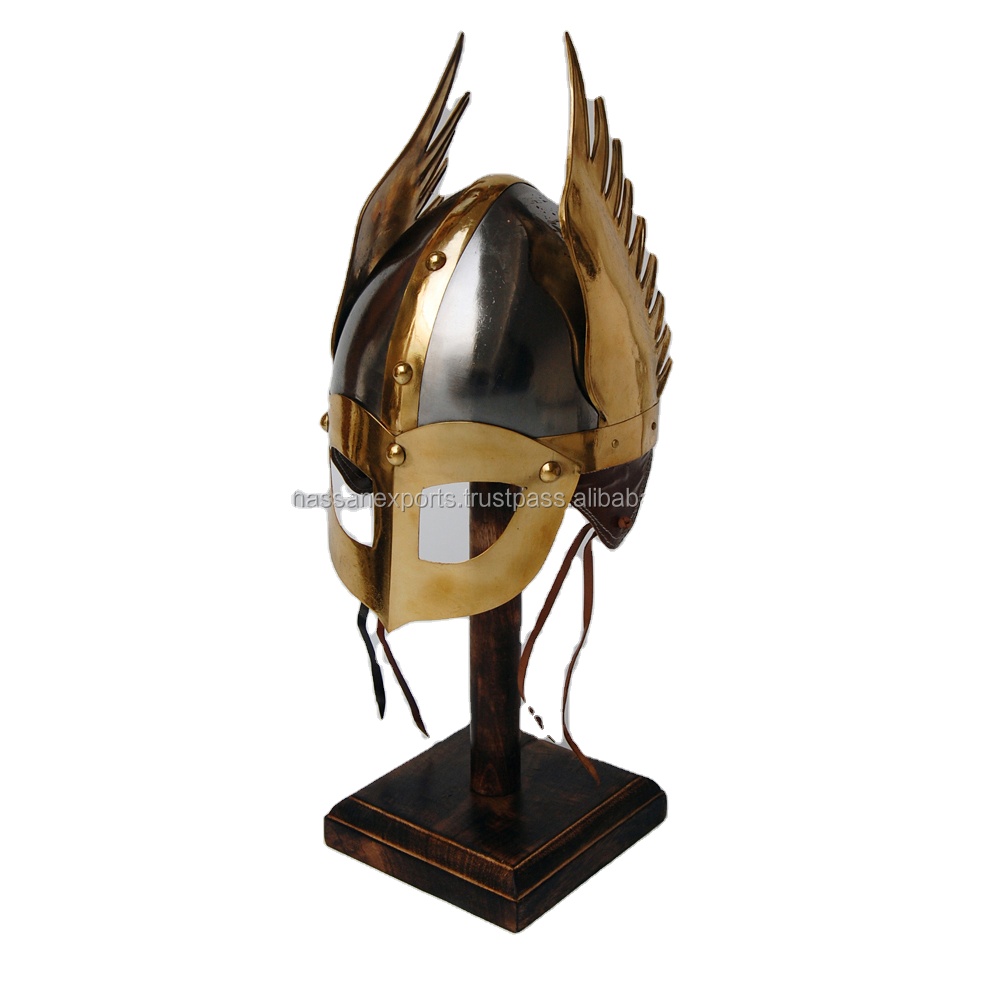 翼とマスク付き真鍮中世アーマーナイトヘルメット| Alibaba.com
