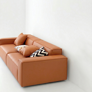 Elegant Two Seat Couch 220x90cm Wooden <b>Frame</b> Foam Fabric Sofa Minimalist Vietnam Design - Product Image 3