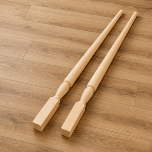 Balustres en bois de 34 pouces à base carrée, rampes d'escalier traditionnelles, en bois massif, peignables, faciles à installer - Product Image 2