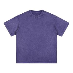 Camiseta de algodón vintage de alta calidad para hombre, estilo oversize, lavado ácido, holgada, a la moda urbana. - Product Image 1