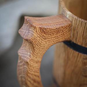 Jarra de Cerveza de Madera Grabada Tradicional, Hecha a Mano, Estilo Rústico, con Asa, para Cerveza, Miel, Café, Té, Estilo Vikingo, para el Hogar - Product Image 4