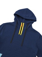 Sweat-shirt à capuche bleu marine pour homme, coupe classique, décontracté, pour l'automne, en coton tricoté, manches longues avec poche