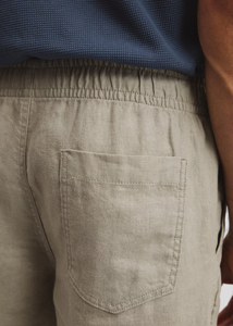 Pantalones Cortos Bermuda para Hombre YOURBRAND, 100% Algodón, Color Sólido, Logotipo Bordado, Cintura Elástica, Estilo Urbano, Corte Medio, Transpirables - Product Image 4