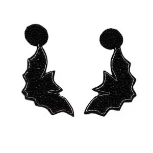 Pendientes Huggie de Verano Estilo Bohemia para Mujer, Novedad, con Cuentas Acrílicas y de Cristal, Colgantes, Coloridos, para Fiestas, Regalos, Diseño de Caña de Azúcar - Product Image 4