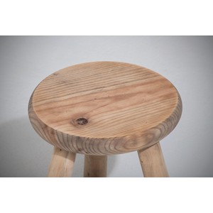 Taburetes Artesanales de Madera de Pino Rústica |   Asiento de Madera con Acabado Natural |   Ecológico, Duradero y Ligero |   32x32x45 cm |   Venta al por mayor - Product Image 1