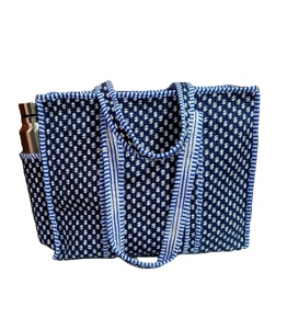 Bolso de hombro acolchado de algodón ecológico, bolso de tela reutilizable acolchado suave para uso diario, viajes, compras y regalos - Product Image 1