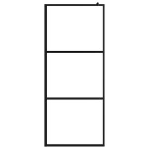Mampara de Ducha Negra de 35.4"x76.8" con Estante, Vidrio ESG y Marco de Aluminio - Product Image 4