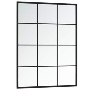 Miroir encadré en métal noir 31,5 x 23,6 pouces, rectangulaire, à fixer au mur, design élégant, pour usage domestique - Product Image 4