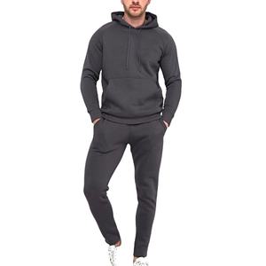 2023 Logo personnalisé hommes Sport Jogging survêtements ensemble à capuche plaine solide col vêtements de sport d'hiver pour adultes en vente - Product Image 2