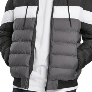 Custom Printed Stand Collar Men's Puffer Jacket for Winter Outdoor Canvas Coats with Male Padded Bubble <b>Warm</b> Feature - Product Image 3