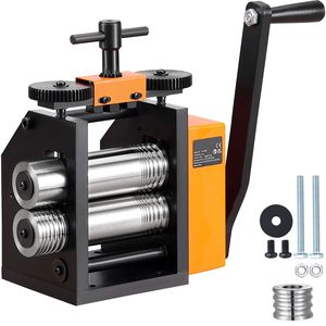 Laminatoio per Gioielli in Metallo Multifunzione da 2,95''/75mm, Rapporto di Trasmissione 1:2, Pressione 0,03''-6,5mm - Product Image 1