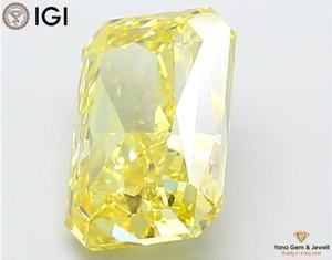 Diamante Cultivado en Laboratorio con Corte Radiante de 3.50 Quilates, Certificado IGI, Claridad VVS2, Color Amarillo Intenso para Anillo Solitario Personalizado - Product Image 3
