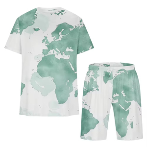 Prix d'usine – Nouveaux ensembles décontractés pour hommes grandes tailles : chemises et shorts unis pour l'extérieur et le streetwear - Product Image 1